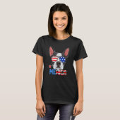 Boston Terrier Merica 4th Of July Men Boys Dog Pup T-shirt (Voorkant volledig)