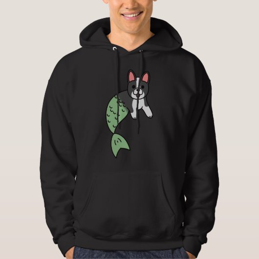 Boston Terrier Mermaid Hoodie (Voorkant)