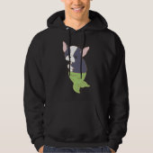Boston Terrier Mermaid Merboston Glancing Back Hoodie (Voorkant)