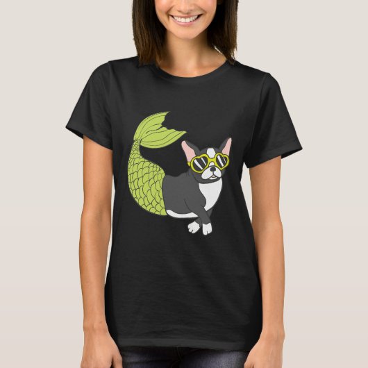Boston terrier mermaid merboston is te koel voor s t-shirt (Voorkant)