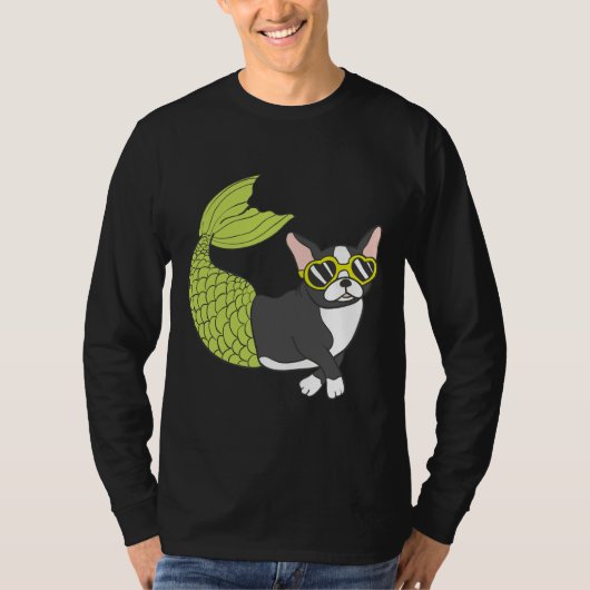 Boston terrier mermaid merboston is te koel voor s t-shirt (Voorkant)
