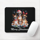 Boston Terrier Merry Christmas Funny Dog Lovers Ho Muismat (Met muis)