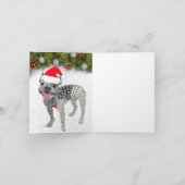 Boston Terrier Merry Christmas-Wenskaart Feestdagen Kaart (Binnen)