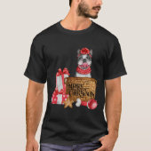 Boston Terrier Merry Kerstmis T-shirt (Voorkant)
