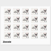 Boston Terrier Merry-Stickers voor kerstmis Vierkante Sticker (Vel)