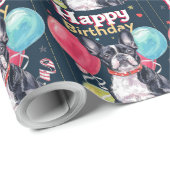 Boston Terrier met ballonnen Cadeaupapier (Rol Hoek)