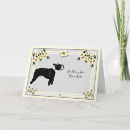 Boston Terrier met de Sympathie van de Kornoelje Kaart