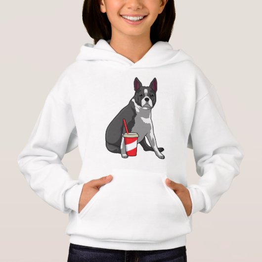 Boston Terrier met Drink (Voorkant)