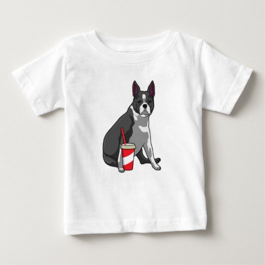 Boston Terrier met Drink (Voorkant)