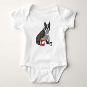 Boston Terrier met Drink Romper (Voorkant)