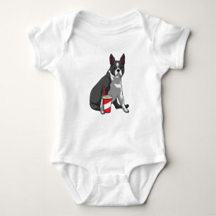 Boston Terrier met Drink Romper