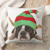 Boston Terrier met een kerstPet Kussen (Deken)