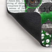 Boston Terrier met Green Mustache en Spotty 2 Muismat (Hoek)