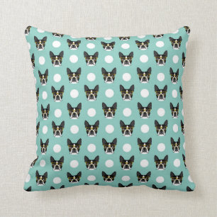 Boston Terrier met Hipster Glasses Pattern Pillow Kussen