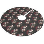 Boston Terrier met Kerstman Feestelijke Kerstmis Kerstboom Rok (Gekanteld)