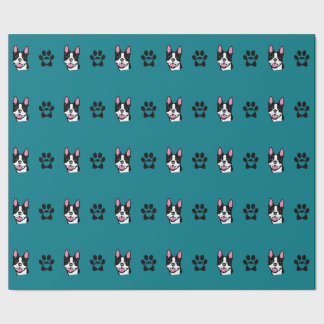 Boston Terrier met paws Wrapping Paper Cadeaupapier