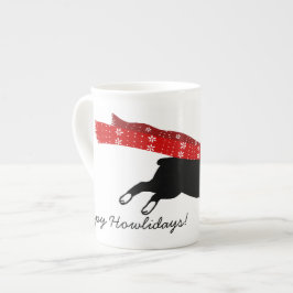 Boston Terrier met Red Scarf | Cute Dog Holiday Porselein Kop