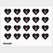 Boston Terrier met Rode Rozen Harten Valentijnsdag Hart Sticker (Vel)