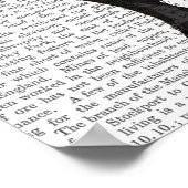 Boston Terrier met rood Stropdas en snor Poster (Hoek)