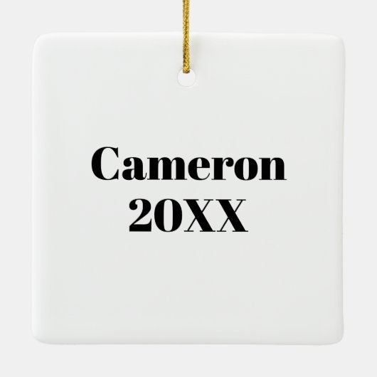 Boston Terrier met Roos in Mouth Keramisch Ornament (Achterkant)