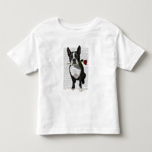 Boston Terrier met Roos in Mouth Kinder Shirts
