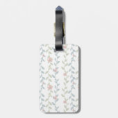 Boston Terrier met Roos op hoofd 2 Bagagelabel (Achterkant verticaal)