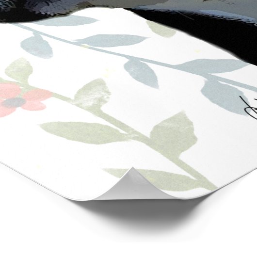 Boston Terrier met Roos op kop Poster (Hoek)