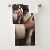 Boston Terrier met Sinterklaas Feestelijke Kerstmi Bad Handdoek (Insitu)
