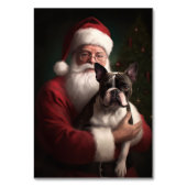 Boston Terrier met Sinterklaas Festieve Kerst Kaart (Achterkant)