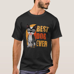 Boston Terrier met zonnebril  Beste hond evv T-shirt