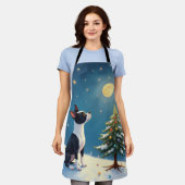 Boston Terrier Midnight Star-Gazing Christmas Schort (Gedragen)