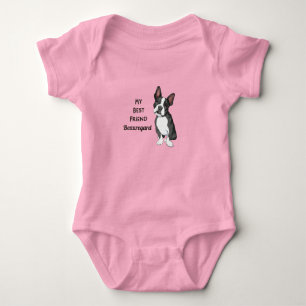 Boston Terrier Mijn Beste Vriend Aangepaste Naam R Romper