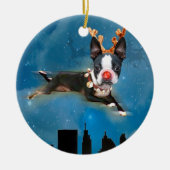 Boston Terrier Mirabelle Holiday Ornament (Voorkant)