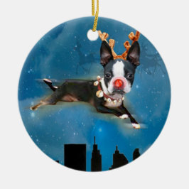 Boston Terrier Mirabelle Holiday Ornament