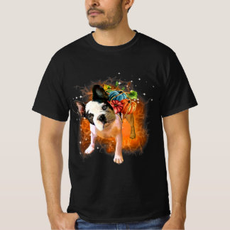 Boston Terrier Mirakel Pumpkins Halloween T-shirt