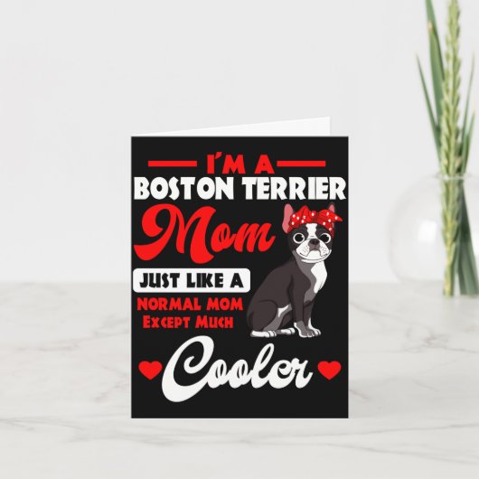 Boston terriër moeder amerikaanse gentleman hond m kaart (Voorkant)