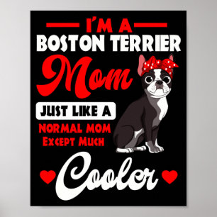 Boston terriër moeder amerikaanse gentleman hond m poster