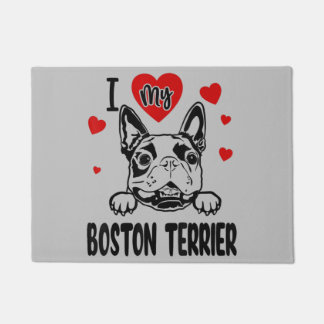 Boston Terrier moeder, Boston Terrier vader, honde Deurmat
