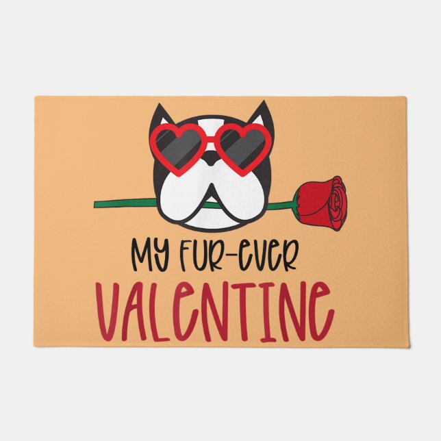 Boston Terrier moeder, Boston Terrier vader, honde Deurmat (Voorkant)