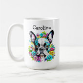 Boston Terrier Moeder gepersonaliseerd Koffiemok (Links)