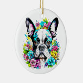 Boston Terrier Moeder Pootafdruk Keramisch Ornament (Rechts)