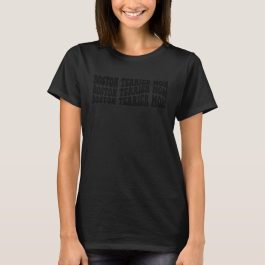 Boston Terrier Moeder T-shirt (Voorkant)