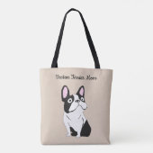 Boston terriër moeder tote bag (Achterkant)