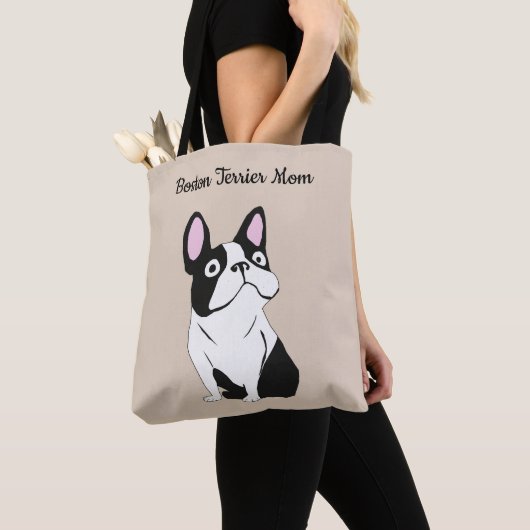 Boston terriër moeder tote bag (Dichtbij)