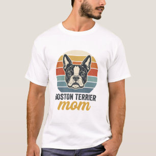 Boston Terrier Moeder Vintage Retro Hond T-shirt