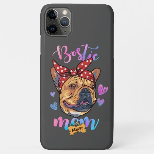 Boston Terrier Moeder Waterverf Hondenliefhebber C Case-Mate iPhone Case (Achterkant)