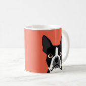 Boston Terrier Mok Cute Boston Terrier Dog (Voorkant rechts)