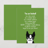 Boston Terrier - Mooie Hond met Aangepaste Tekst Kaart (Voorkant / Achterkant)