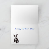 Boston Terrier Mother's Day Card Kaart (Binnen)
