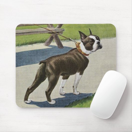 Boston Terrier  Mousepad Muismat (Met muis)